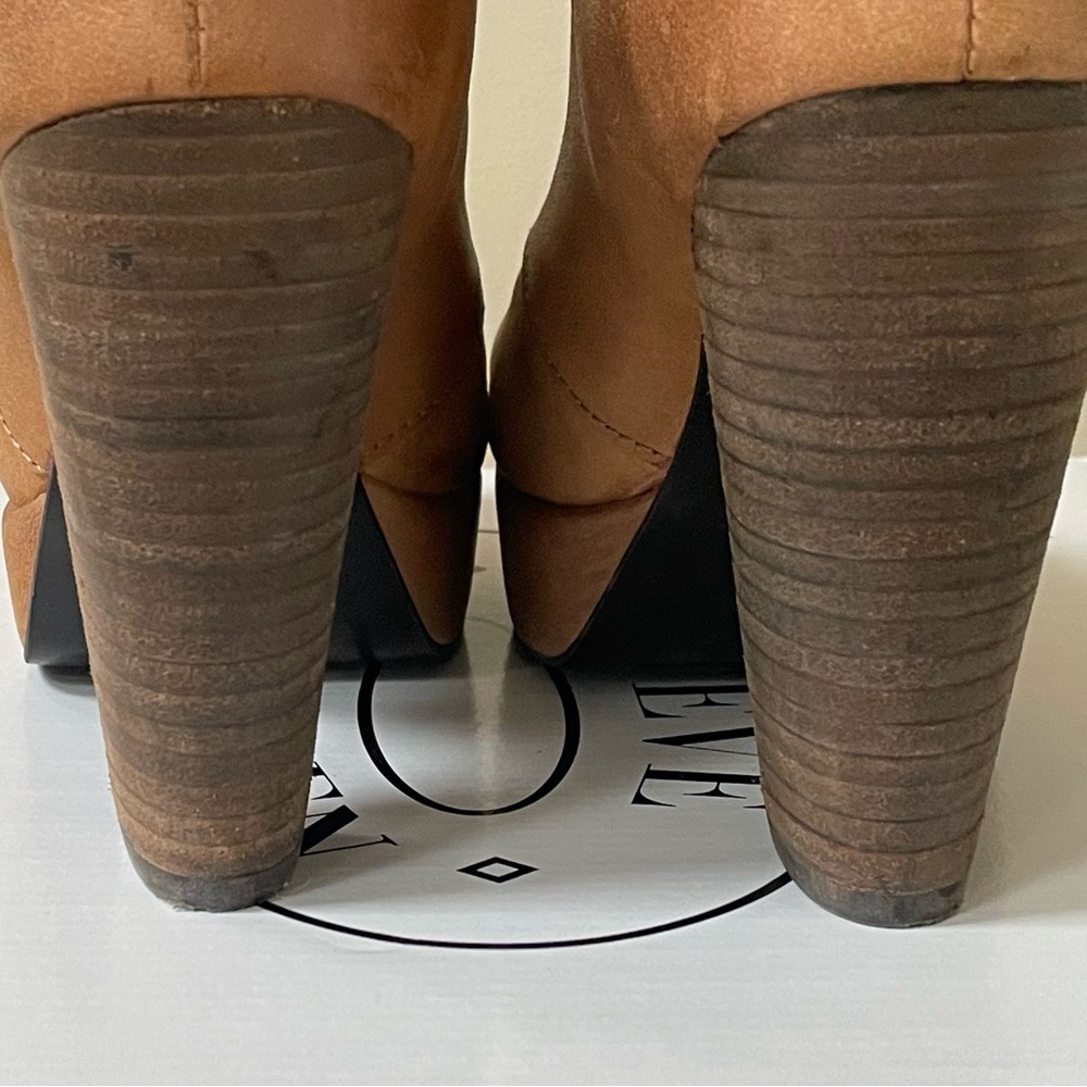 Steve Madden Raspy Platform Bootie In Cognac, Wit… - image 4